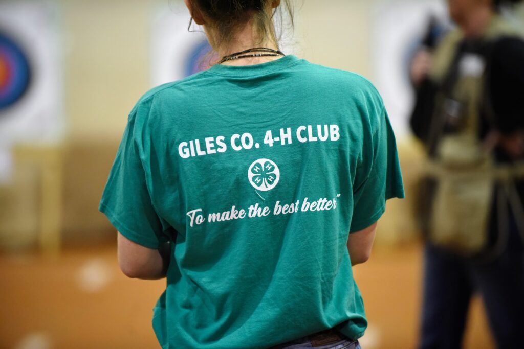 Back of Giles County 4-H T-shirt.