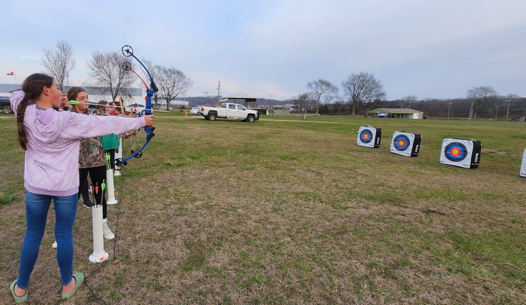 Archery practice shot.